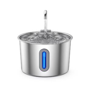 Drinkfontein Hond & Kat – 2.2 L – RVS – Waterfontein met LED