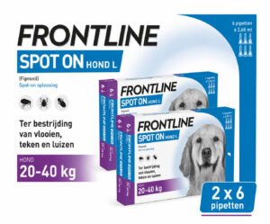 Frontline Spot-On Hond L - 2.68 ml - 2 x 6 Pipetten - 20-40 Kg