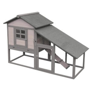 Flamingo Konijnenhok met Ren Quincy Cottage 151cm Grijs