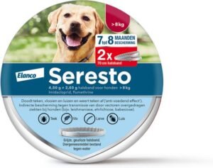 Seresto Teken- En Vlooienband Large - Anti tekenmiddel - 2 stuks > 8 Kg